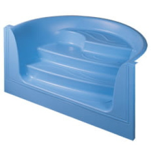 Piscine Italia Scala monoblocco in vetroresina per piscina interrata colore azzurro