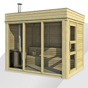 Piscine Italia Sauna da esterno Glass 3x2 m