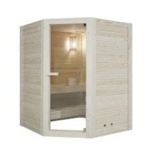 Piscine Italia Sauna finlandese angolare in massello 150x150 cm - Lea 150