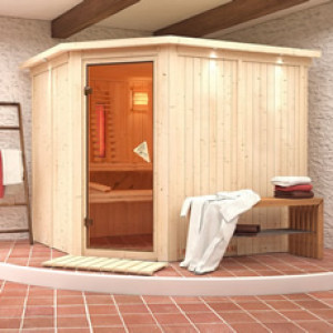 Piscine Italia Sauna finlandese Malva 68 mm - 231x196x198 cm
