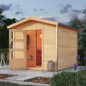 Piscine Italia Sauna finlandese da giardino Aida con anticamera