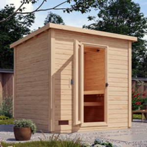 Piscine Italia Sauna finlandese da esterno Ketty3 in massello 38mm - 231x196x228cm