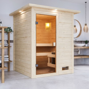 Piscine Italia Sauna finlandese da interno Alessandra 38mm - 145x145x187cm