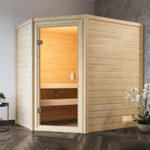 Piscine Italia Sauna finlandese da casa Lella in massello 38mm - 195x145x187cm