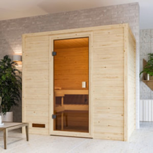 Piscine Italia Sauna finlandese da casa Selenia in massello 38mm - 195x145x187cm