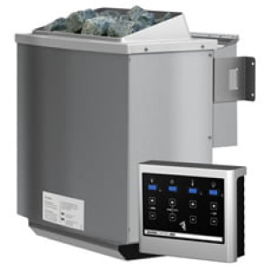 Piscine Italia Stufa 4,5kW Combo-Bio TRIFASE per sauna finlandese con comandi esterni