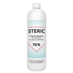 Steric 1000 ml z nakrętką - Preparat alkoholowy 70% vol do dezynfekcji rąk skóry i powierzchni