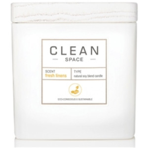 Clean Space Fresh Linens Scented Candle 227 ml