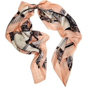 Hair Scarf Silk Peach Nectar