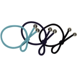 Blue Hair Ties With Small Bow 3 stk