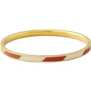 Design Letters Striped Candy Bangle Ash Rose