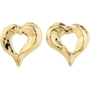 Pilgrim 11251-2003 TIDE Heart Earrings Gold Plated 1 set