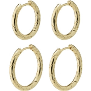 10223-2003 LOVE Hoop Earrings 2-In-1 Set 1 set