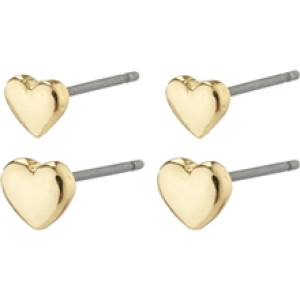 66231-2003 AFRODITTE Heart Earrings 2-In-1 Set 1 set