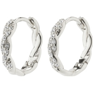 67231-6073 EZO Twirled Crystal Hoops 1 set