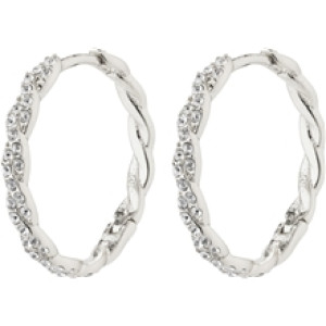 67231-6083 EZO Twirled Crystal Hoops 1 set