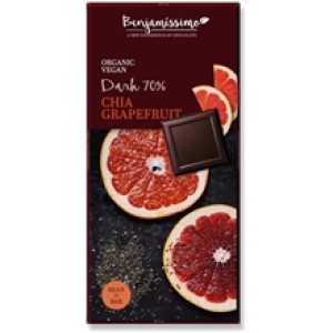 Choklad Mörk 70% Chia & Grapefrukt 70 gram