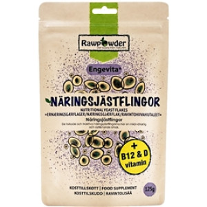 Rawpowder Näringsjästflingor B12 Engevita 125 gram