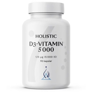 Holistic D3-vitamin 5000 90 kapsler
