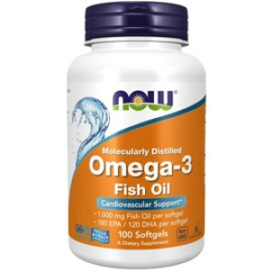 NOW Omega-3 1000 mg 100 kapsler