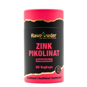 Rawpowder Zink Pikolinat 25mg 90 kapsler