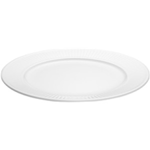 Plissé tallerken flat 24 cm Hvit