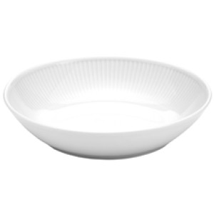 Plisse Salats pastatallerken dyp 23 cm Hvit