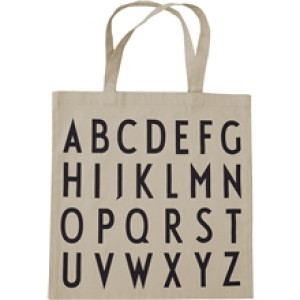 Design Letters Tote Bag ABC Beige