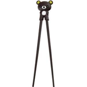 Children Chopsticks 22cm Bear Dark Brown
