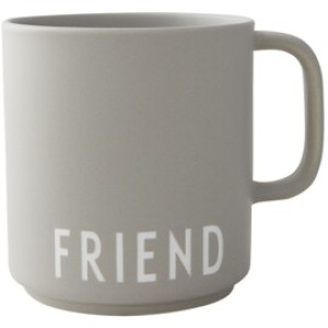 Design Letters Favoritkopp med håndtak Friend / Cool Grey