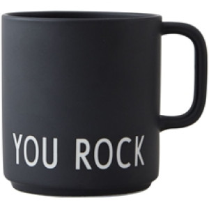 Design Letters Favoritkopp med håndtak You rock / Black