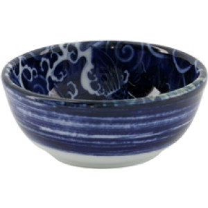 Japonism Dish 8.7x3.7cm Carp Blue