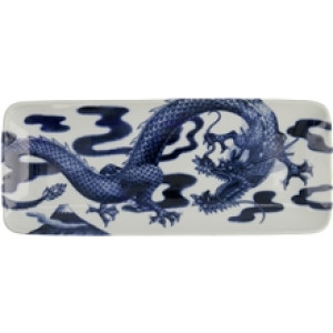 Japonism Plate 28,5x14x2,5cm Dragon Blue