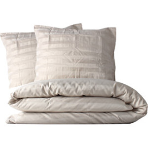 Aumi Collection Stripete dynetrekksett 230 x 220 cm Beige