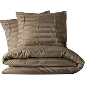 Aumi Collection Stripete dynetrekksett 230 x 220 cm Brun
