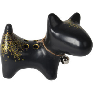 Aumi Collection Bullterrier pennholder Svart/Guld