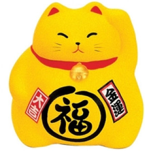 Lucky Cat 9 cm Yellow