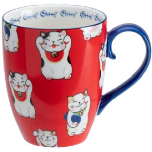 Tokyo Design Studio Kawaii krus 380ml Red Classic Cat