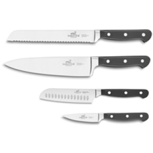 Knivsett Pluton 4 deler 1 set Sort