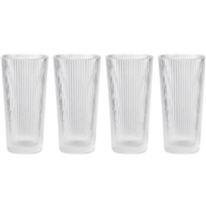 Stelton Pilastro Long drink glass 4-pakning 1 set Transparent