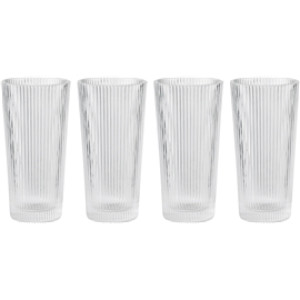 Stelton Pilastro Long drink glass 4-pakning 1 set Transparent