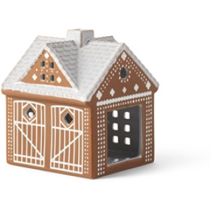 Kähler Pepperkake Lyshus Julestall 11,5 cm Brun