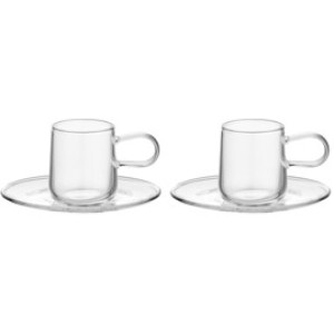 Kosta Boda Viva Espressokopp med fat 8cl 2-pakning 2 stk/pakke