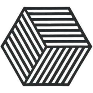 Zone Gryteunderlag Hexagon 16 cm Sort