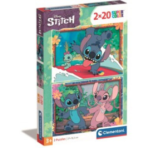 Clementoni Puslespill 2 x 20 Biter CB Disney Stitch