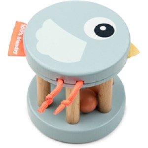 Done by Deer Wooden Rattle Birdee Blue