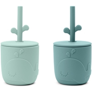 Done by Deer Straw Cup 2-p Wally Blue