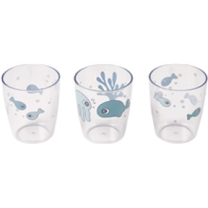 Done by Deer Glass 3-p Sea Friends Blue