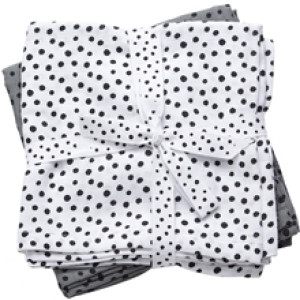 Done by Deer Burp Cloth 2-p Happy Dots Grey