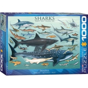 Puslespill 1000 Deler Sharks